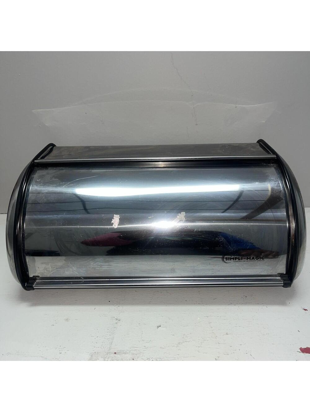 Retro Sliding Door Metal Bread Box Simpli Magic USED/GOOD